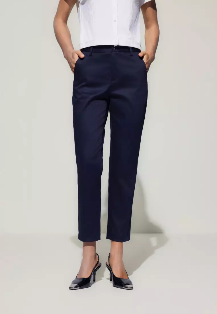 G2000 Cotton Blend Cropped Cigarette Casual Pants