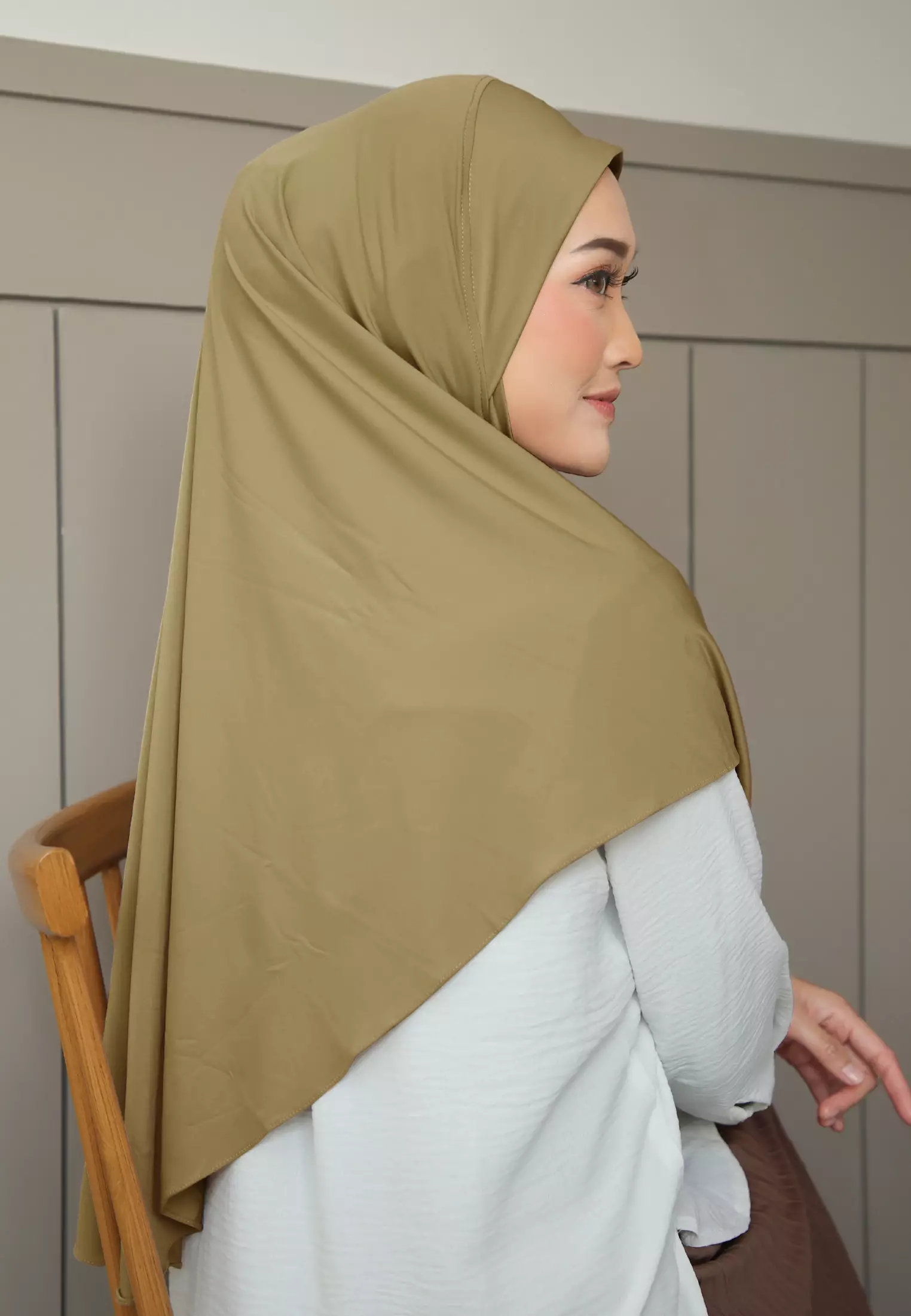 Cotton Bee - Ovel Shawl | Hijab Instan | Pashmina - Yellow Green