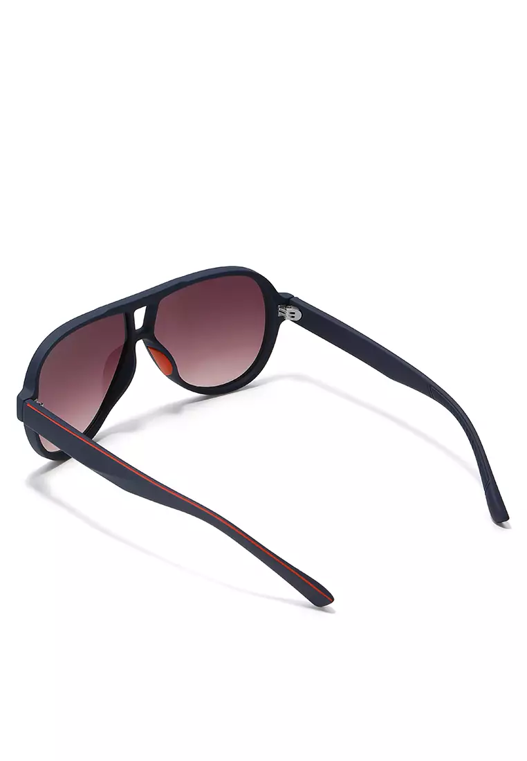 Double-Beam Oval Frame Sunglasses WD11110