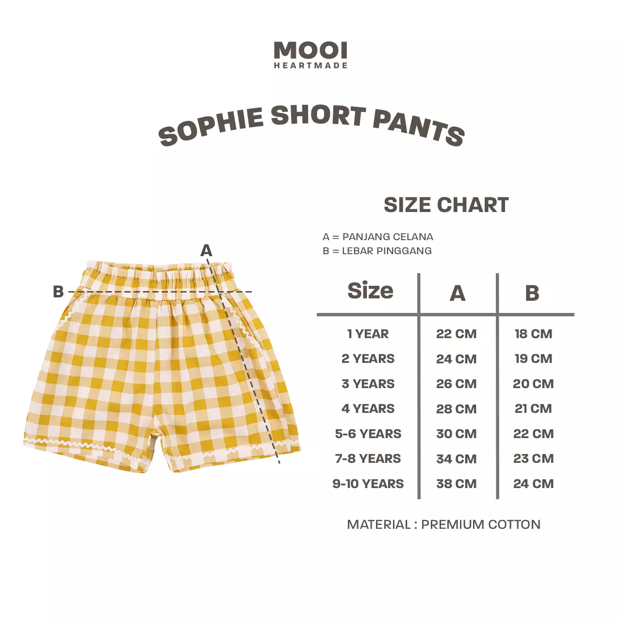 Mooi Celana Pendek Anak Perempuan Sophie Short Pants - Dusty Pink