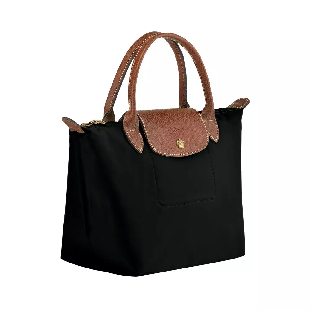 Le Pliage Original Small Top Handle Bag Black/Brown