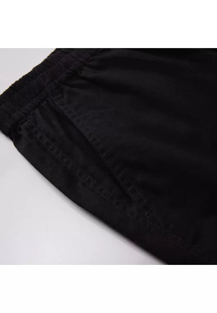 Korea Collection Men's Linen Cotton Elastic Waist Shorts 01106597