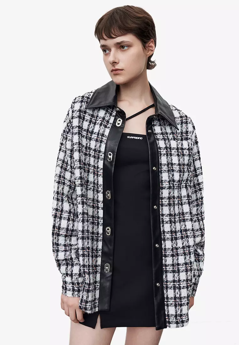 Buy Urban Revivo Combination Tweed Plaid Jacket 2024 Online
