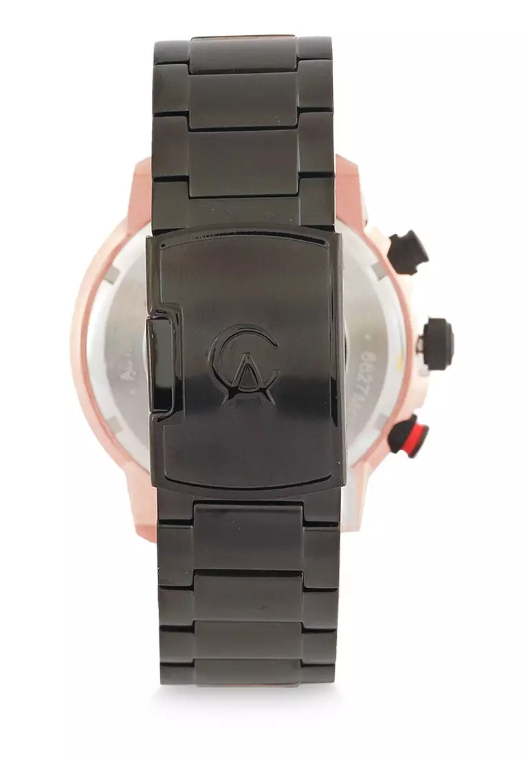 Alexandre Christie Jam Tangan Pria - Black Rosegold - Stainless Steel - 6627 MCBBRBA