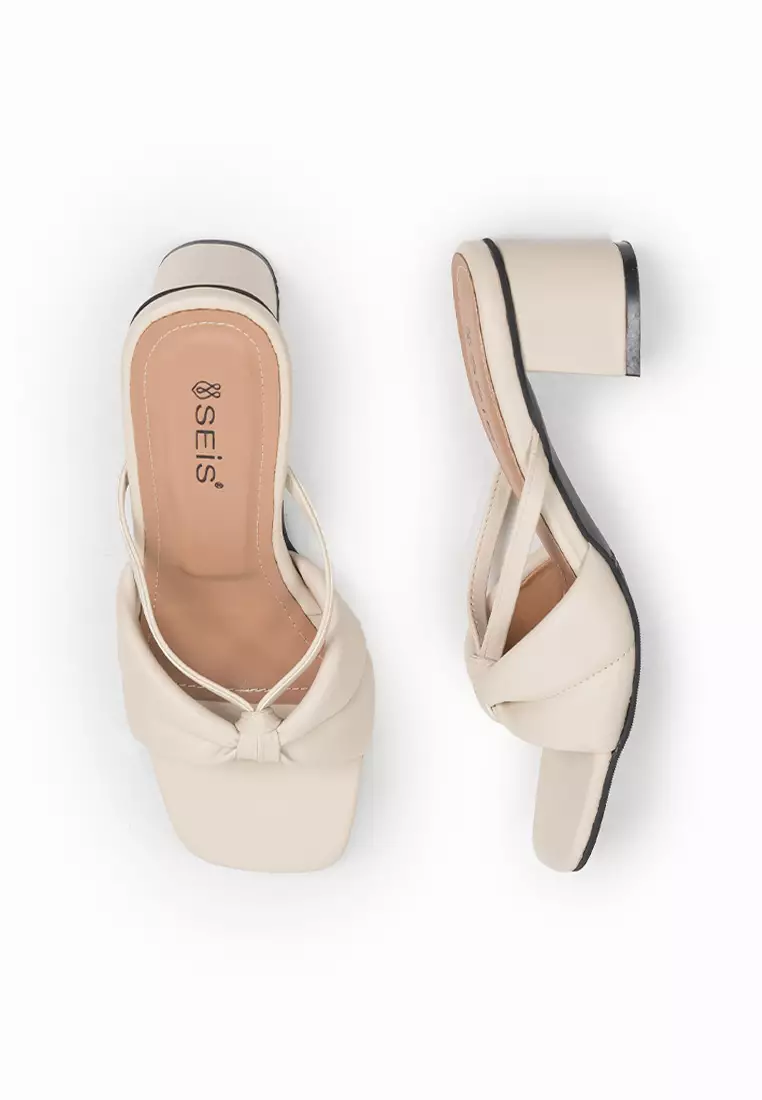 SEIS Ivanka Sandal Heels Wanita 5cm - CREAM