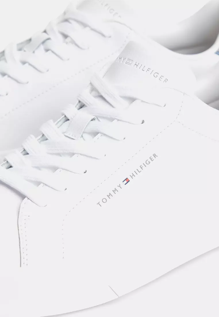 Logo Court Trainers With Leather - Th Mainline