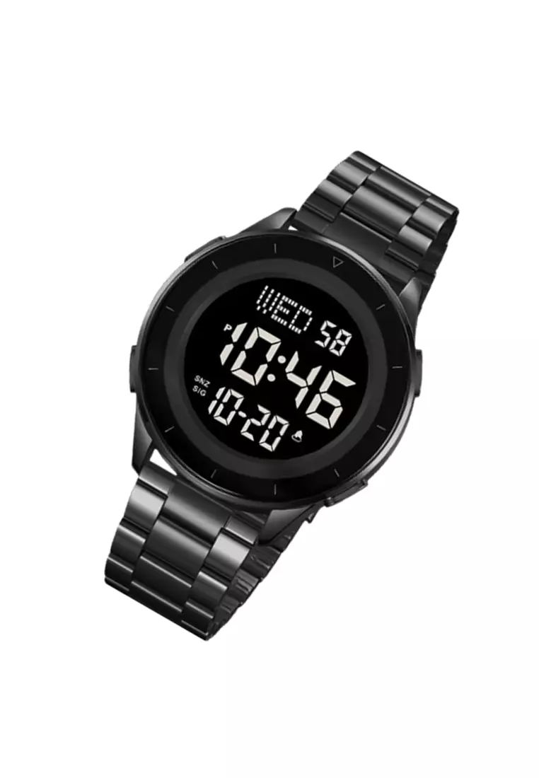 Jam Tangan Digital Pria 2Time Alarm Material Stainless Steel BK67 Waterproof ORIGINAL