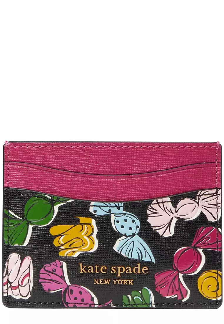 Kate spade floral on sale card holder