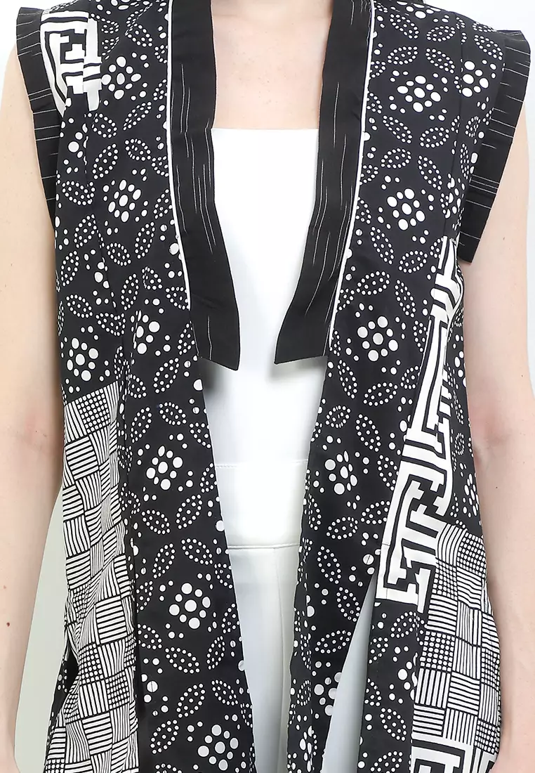 Vest Rompi Outer Atasan Wanita Dallisa Black Premium