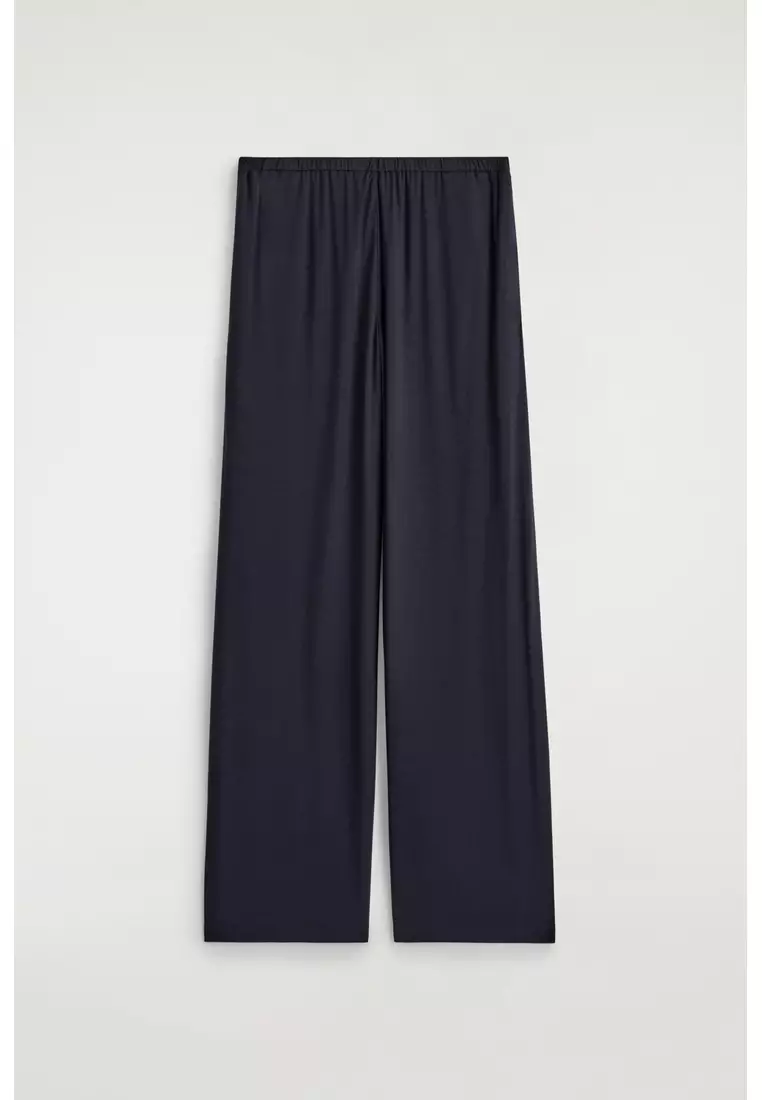 FLUID JERSEY WIDE-LEG TROUSERS