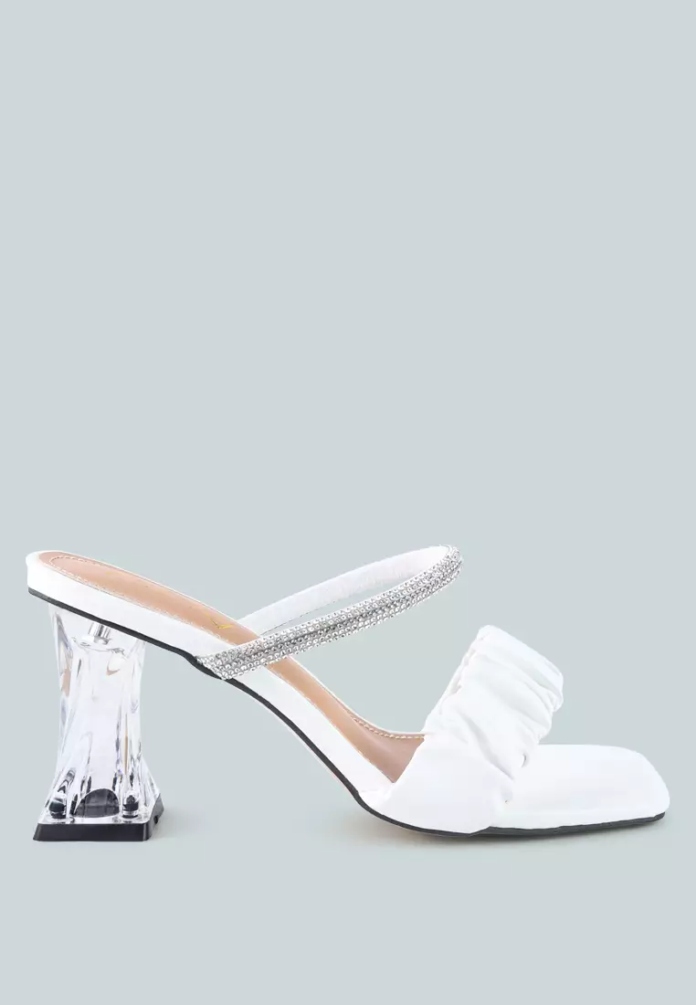 Perspex hotsell heels white