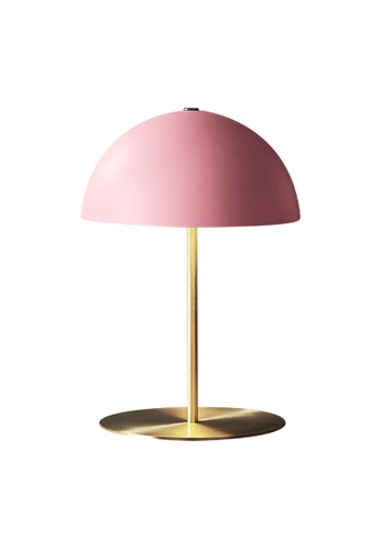 DILAS HOME Metallic Mushroom Dome Table Lamp (Pink) | ZALORA Malaysia