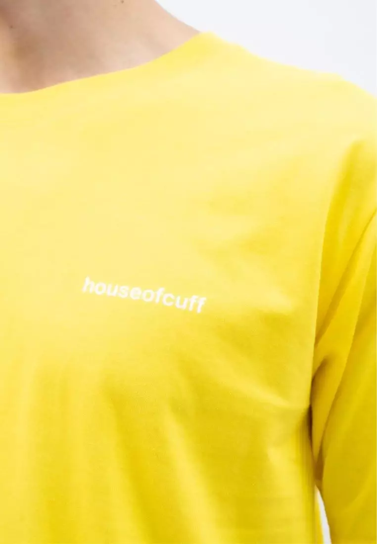 Kaos Polos Pria Premium Katun Combed Lengan Pendek Kuning