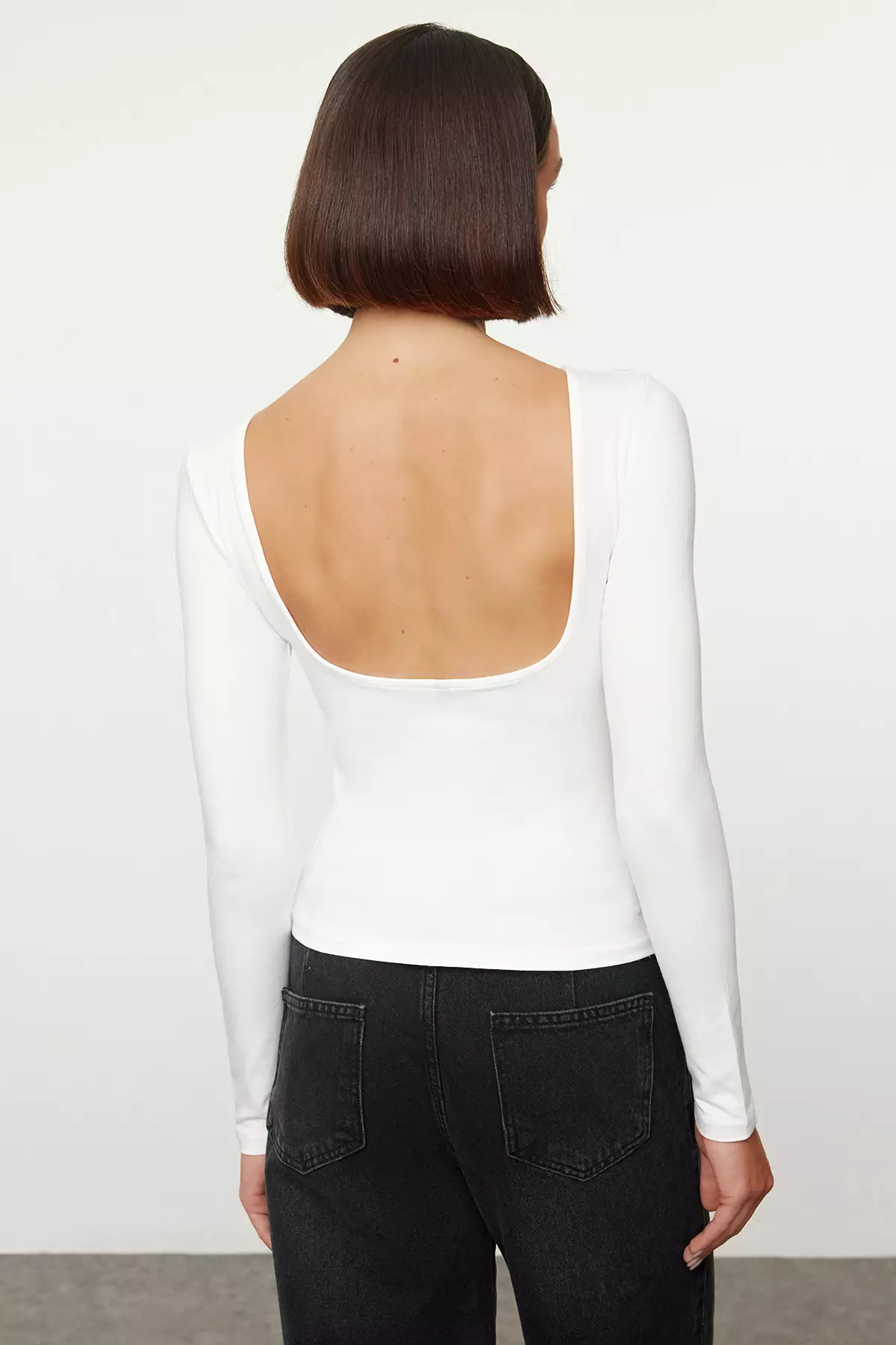 Buy Trendyol Low Back Fitted Top 2026 Online | ZALORA