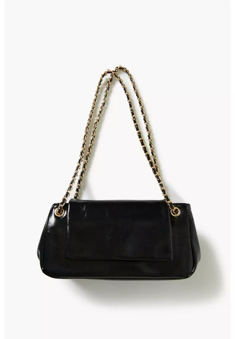 Faux Leather Shoulder Bag