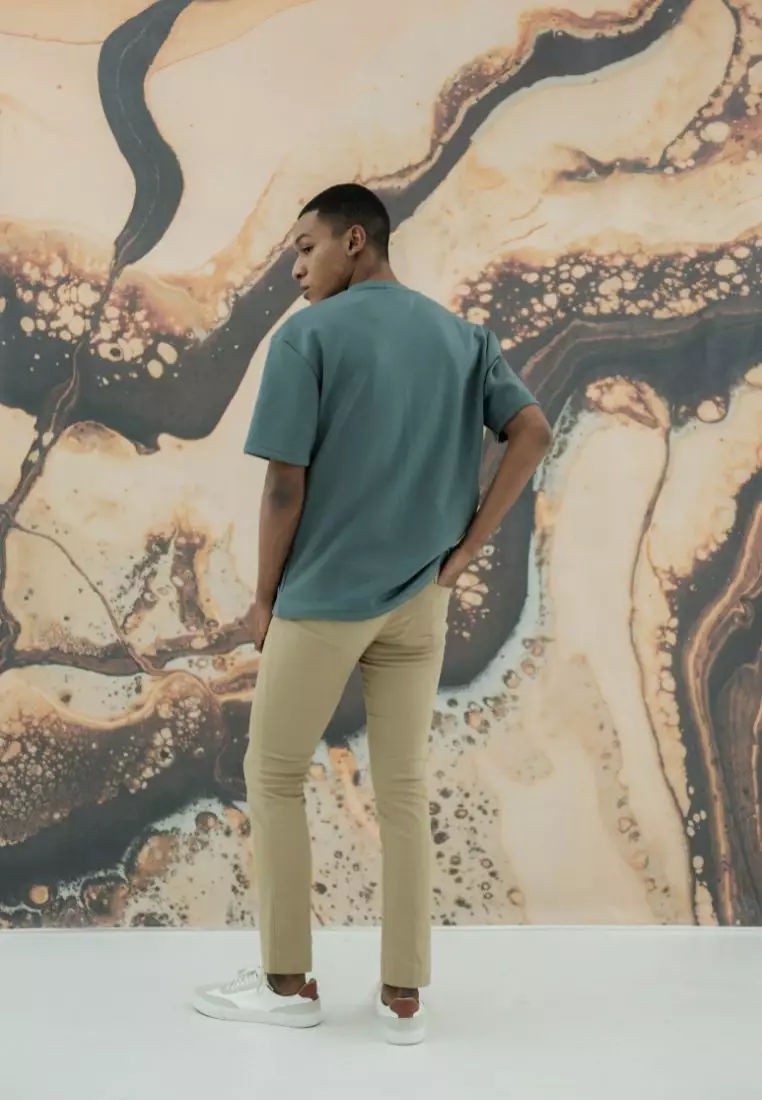 LARUSSO Molecule Oversize Pocket Tee - Mineral Blue