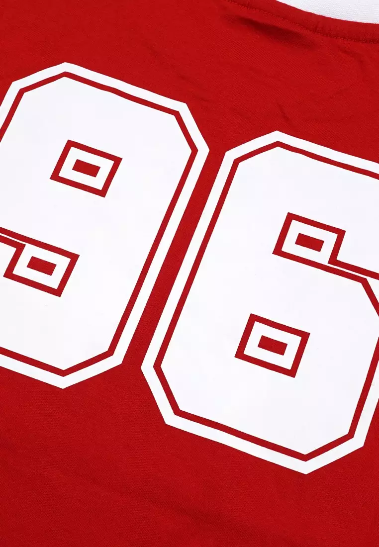 3Second Kaos Wanita Lengan Pendek Boxy Fit Katun Soccer 470225