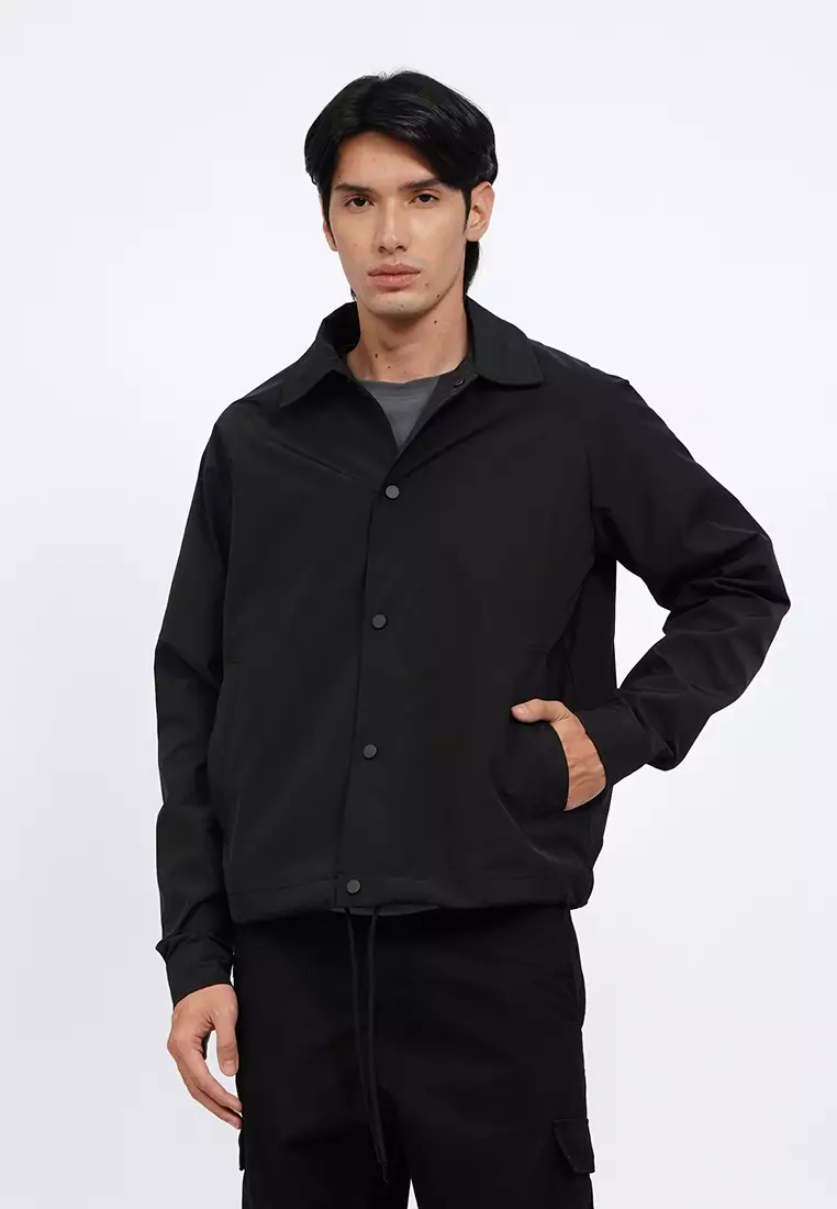 Drawstring Hem Coach Jacket