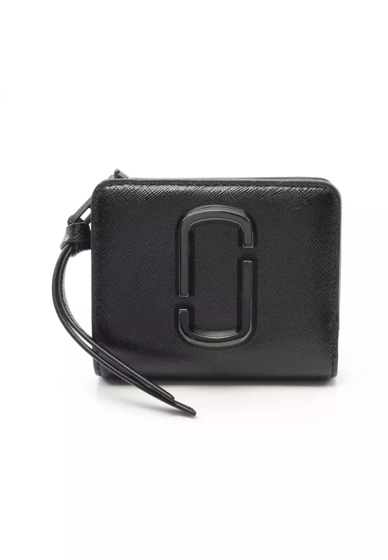 Marc Jacobs The Snapshot Dtm Leather Card Holder, Black, One Size