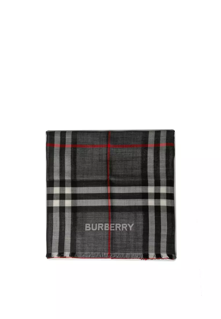 Buy Burberry Reversible Check Wool Silk Scarf 2025 Online ZALORA