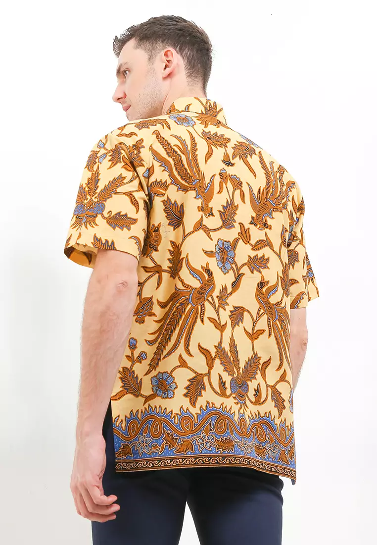 Kemeja Batik Printing Lengan Pendek Motif Kukilo Royo