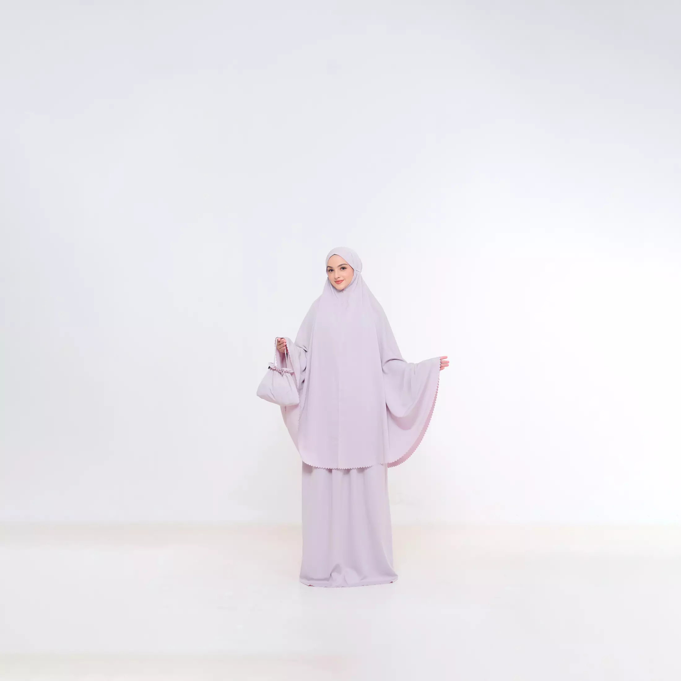 MFMW Marfa Mukena Dewasa 2in1 - Dusty Pink - Soft Poly