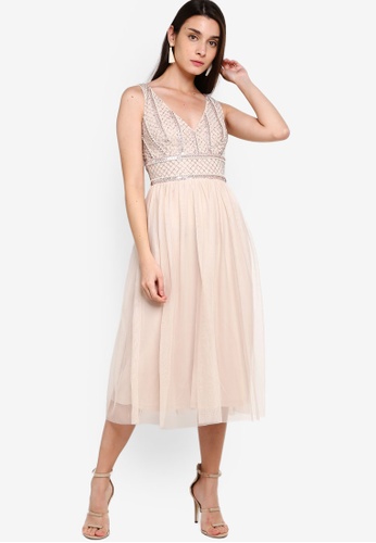 Shop Lace Beads Mulan Midi Dress Online On Zalora Philippines