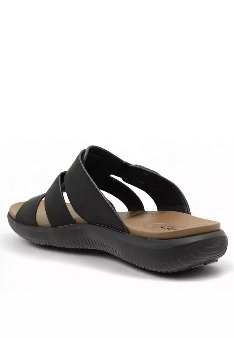 Men Slip On Faux Leather Classic Casual Sandals - 250141255