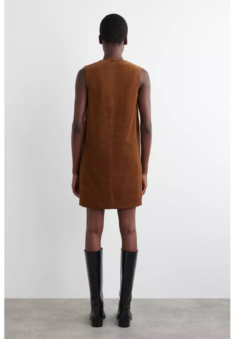 CORDUROY MINI SHIFT DRESS