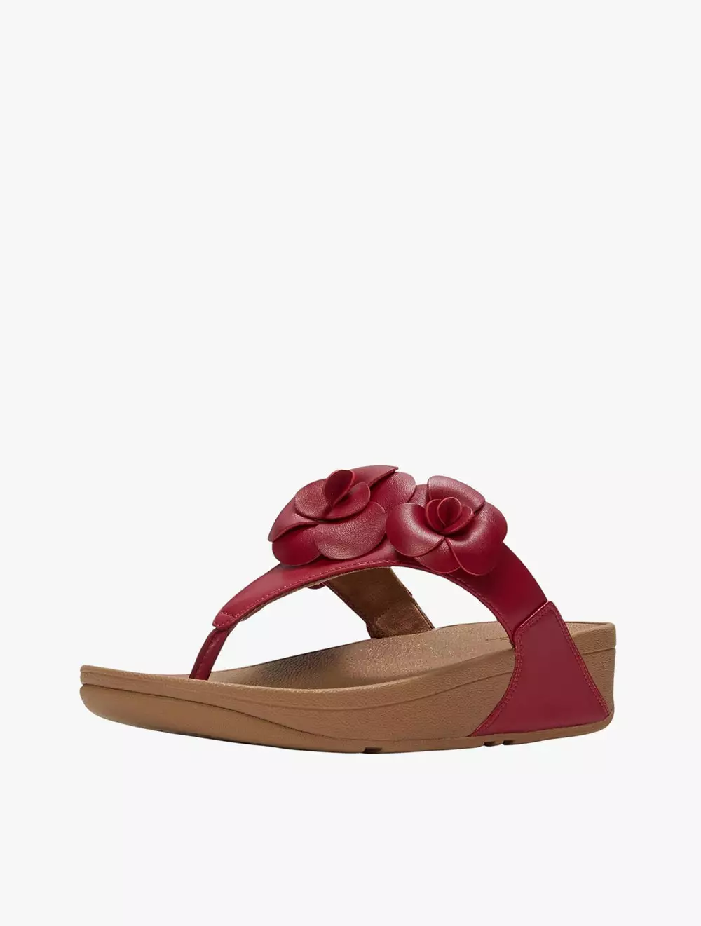 Fitflop Lulu Flower Toe-Post Women's Sandals - Burnt Berry