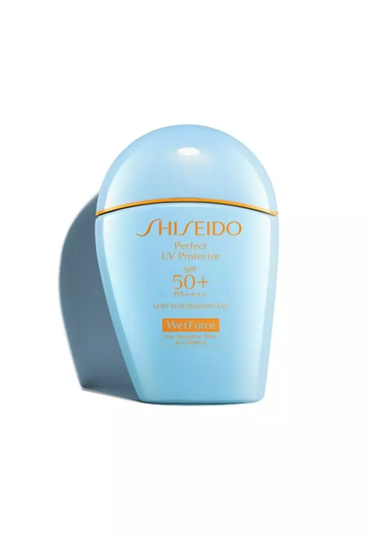 Shiseido Sunblock UV Perfect Protector For Sensitive Skin & Children 50ml (Biru Muda)