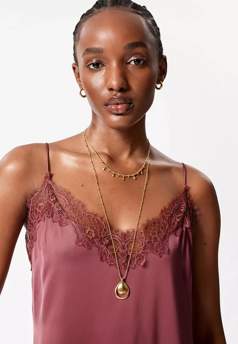 Satin Slip Midi Dress