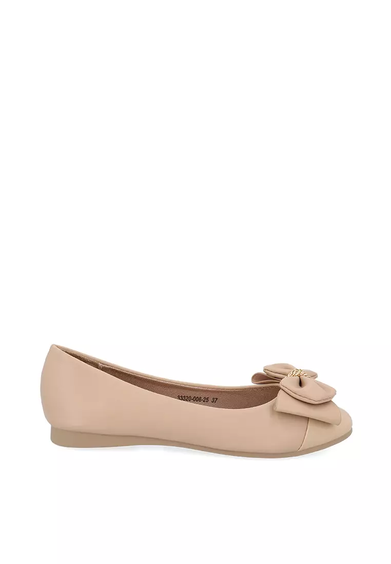 Discount on Carlo Rino  shoes - SKU: Medium Brown Bow Belle Ballet Flats