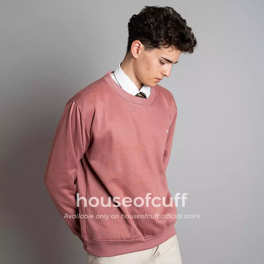 Houseofcuff sweater crewneck basic outer dusty pink
