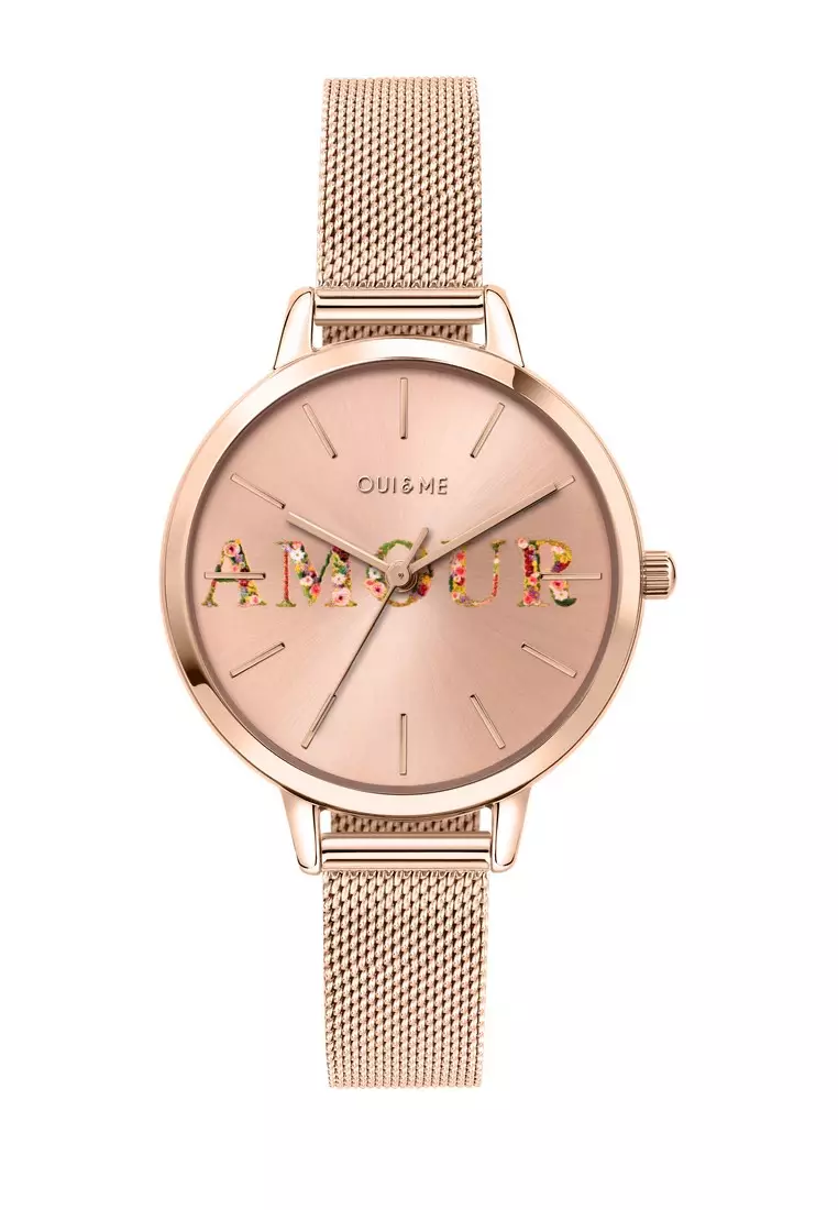 Sustainable Watch Oui Me Fleurette 34mm Rose Gold Stainless Steel Women s Quartz Watch ME010043