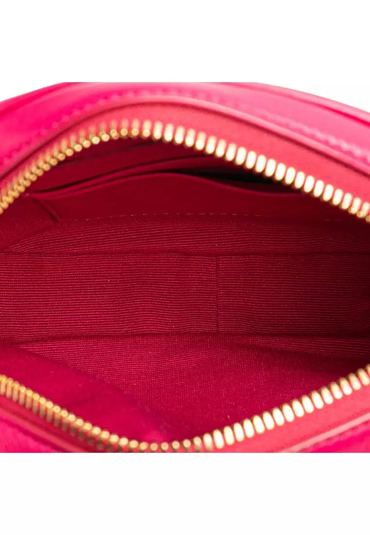 Pre-Loved Celine Quilted Calfskin C Charm Crossbody