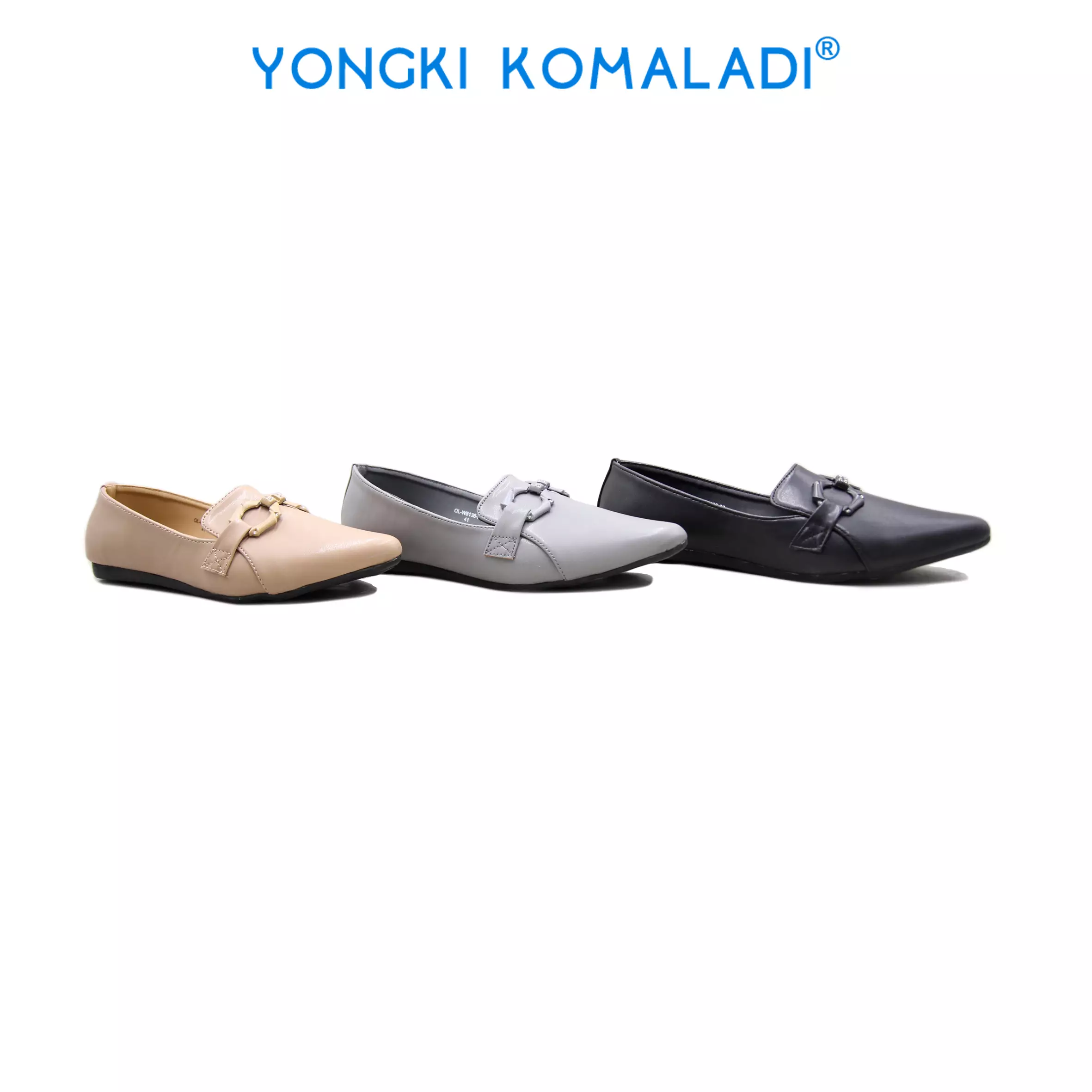 [ ORIGINAL ] YONGKI KOMALADI FLATSHOES OL-W8136-23 COKLAT MUDA