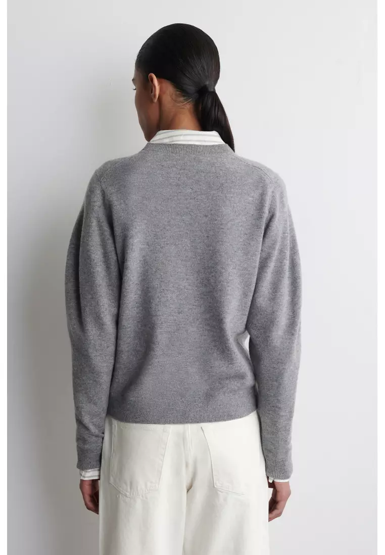 BALLOON-SLEEVE MERINO WOOL JUMPER