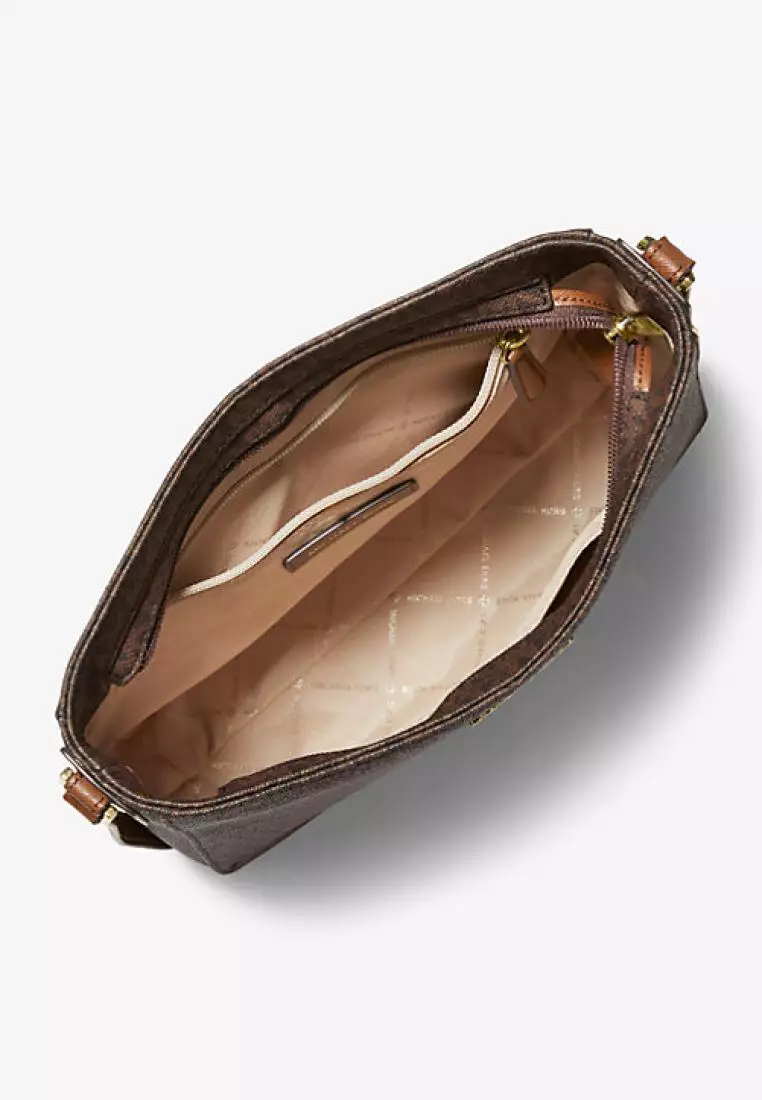 Michael Kors Jet Set Travel Large Logo Messenger Bag Brown