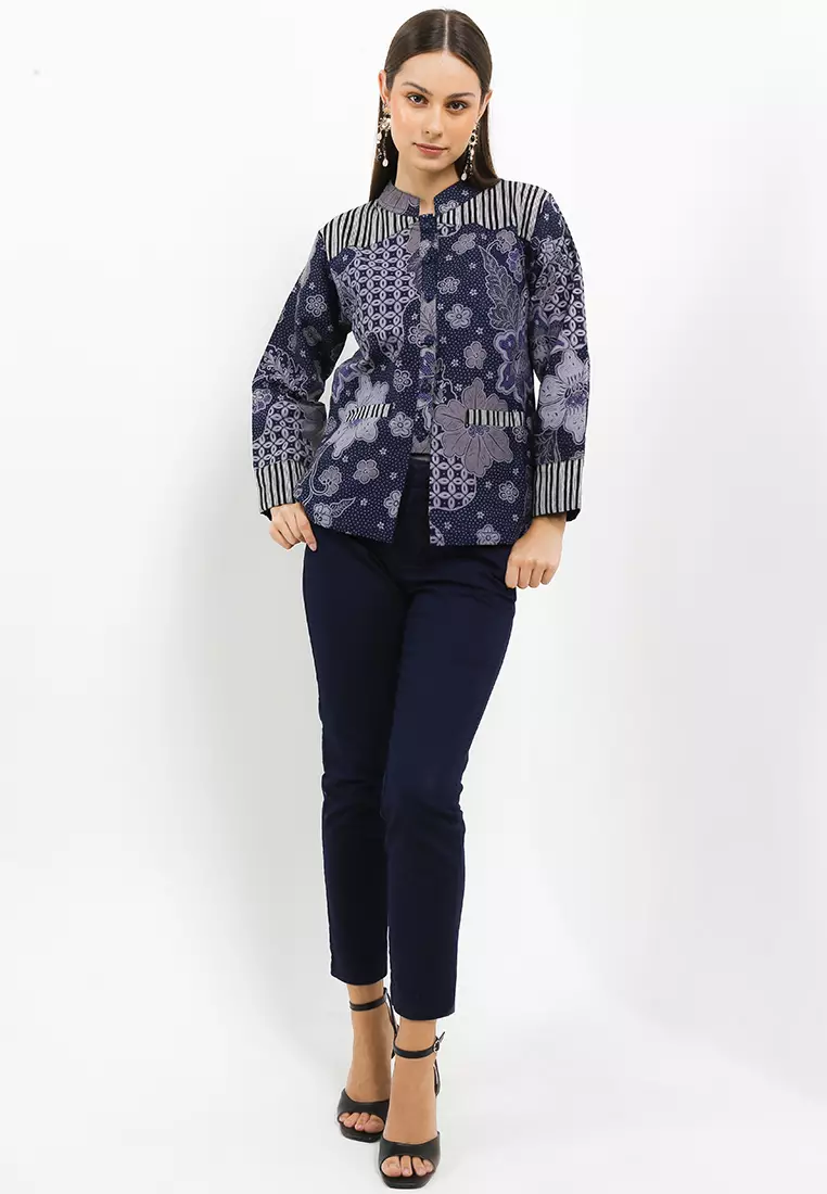 Emus Stripe Blouse Batik