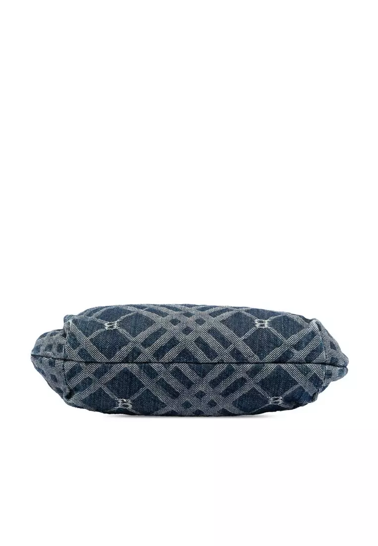 Buy BURBERRY Pre-Loved Burberry Nova Check Denim Handbag 2026