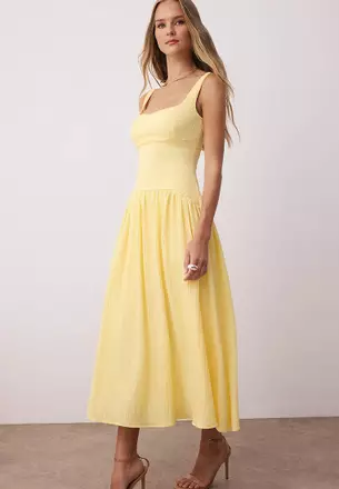 sachin and babi light blue dress Modern Off-the-Shoulder Matte Satin Fit-and-Flare Wedding Gown main image 1
