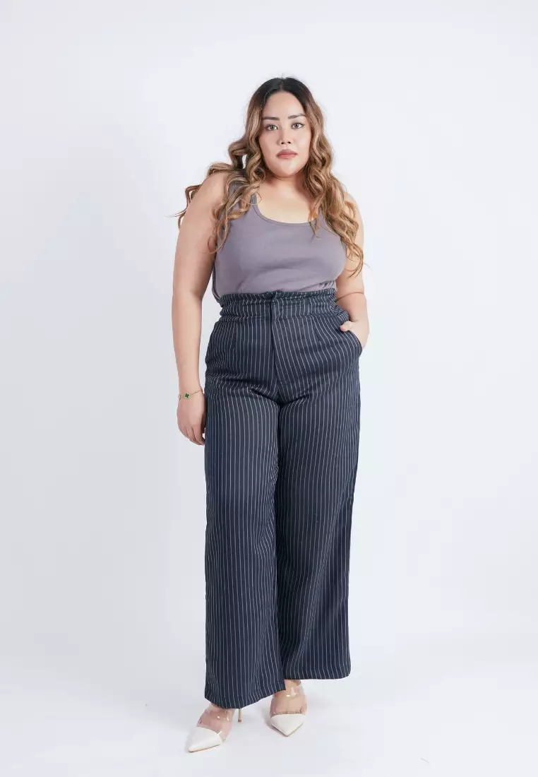 plus size rachel pants black