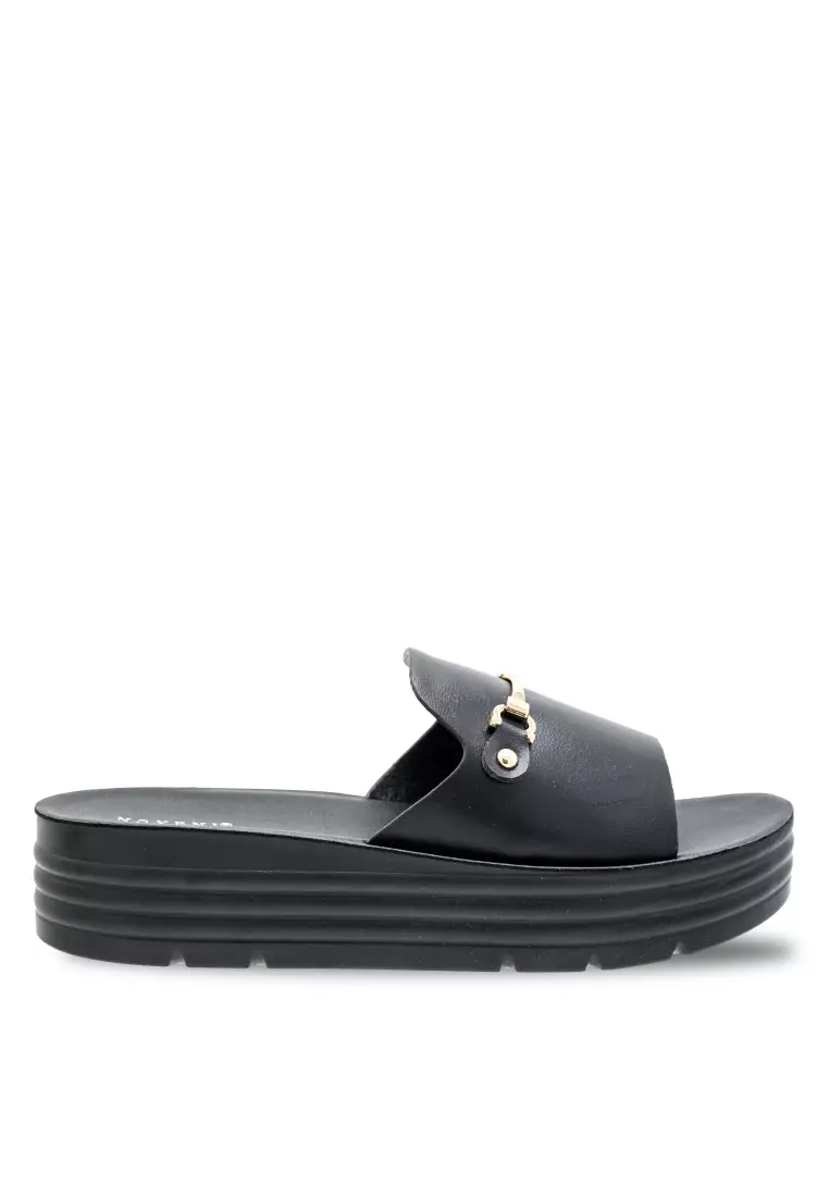 Discount on Noveni  shoes - SKU: Noveni Women Faux Leather Strap Fashion Wedges - 240280100