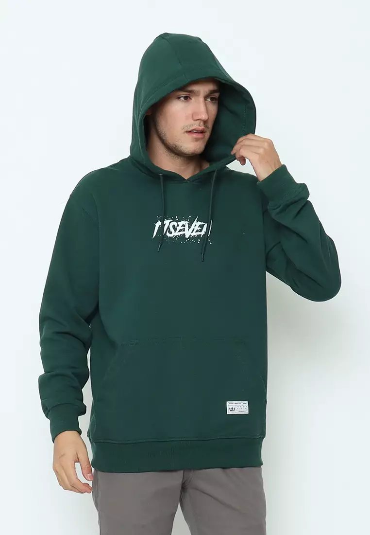 17SEVEN Hoodie Sablon Pria 0182-SCRACH-GRN