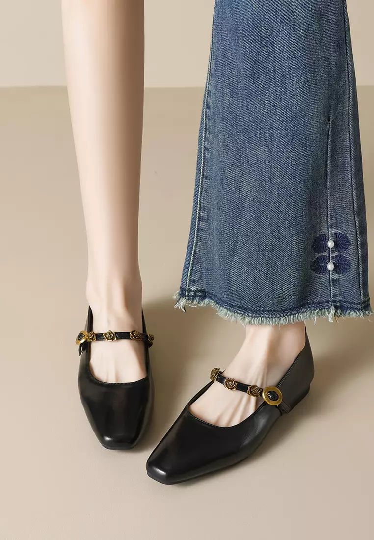 Metal Buckle Strap Mary Jane Shoes WW821-3