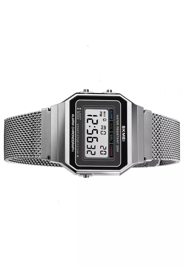 Jam Tangan Digital Wanita Waterproof Many Function Strap Tali Material Stainless Steel VRO114 ORIGINAL