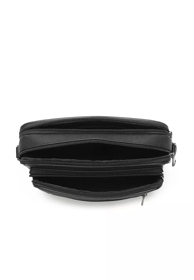 Men's Polo Sling Bag / Crossbody Bag - Black
