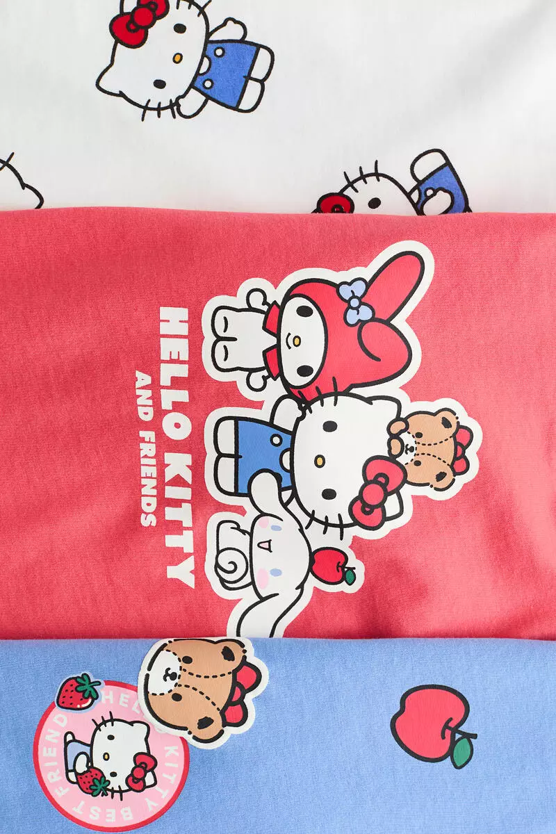 3-pack printed jersey tops