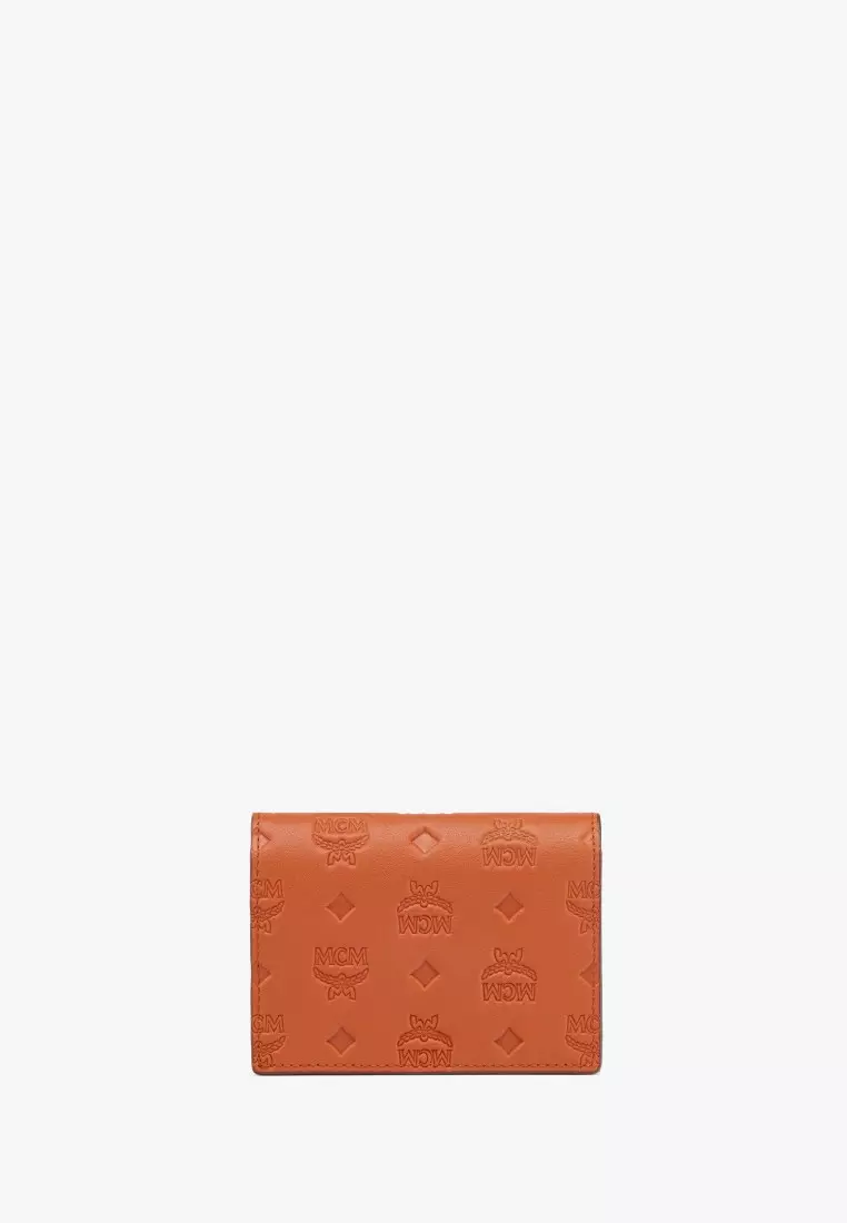 Mcm aren embossed discount logo monogram chain wallet